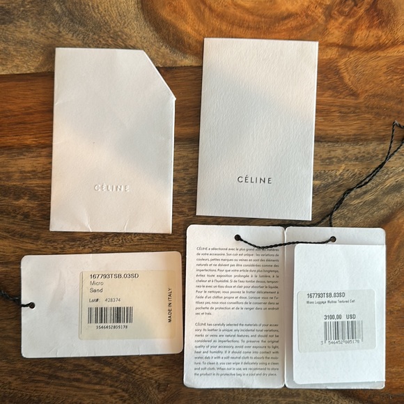 CELINE Tri-Color, Tan Calfskin Leather, Blue Suede, Black Trim, Luggage Tote Bag - Picture 8 of 11